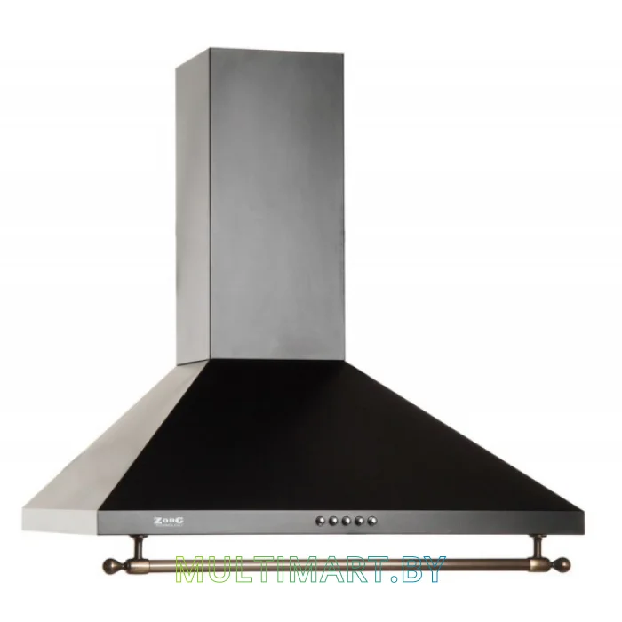 Вытяжка ZorG Technology Allegro B 1000 60 (черный + рейлинг бронза)